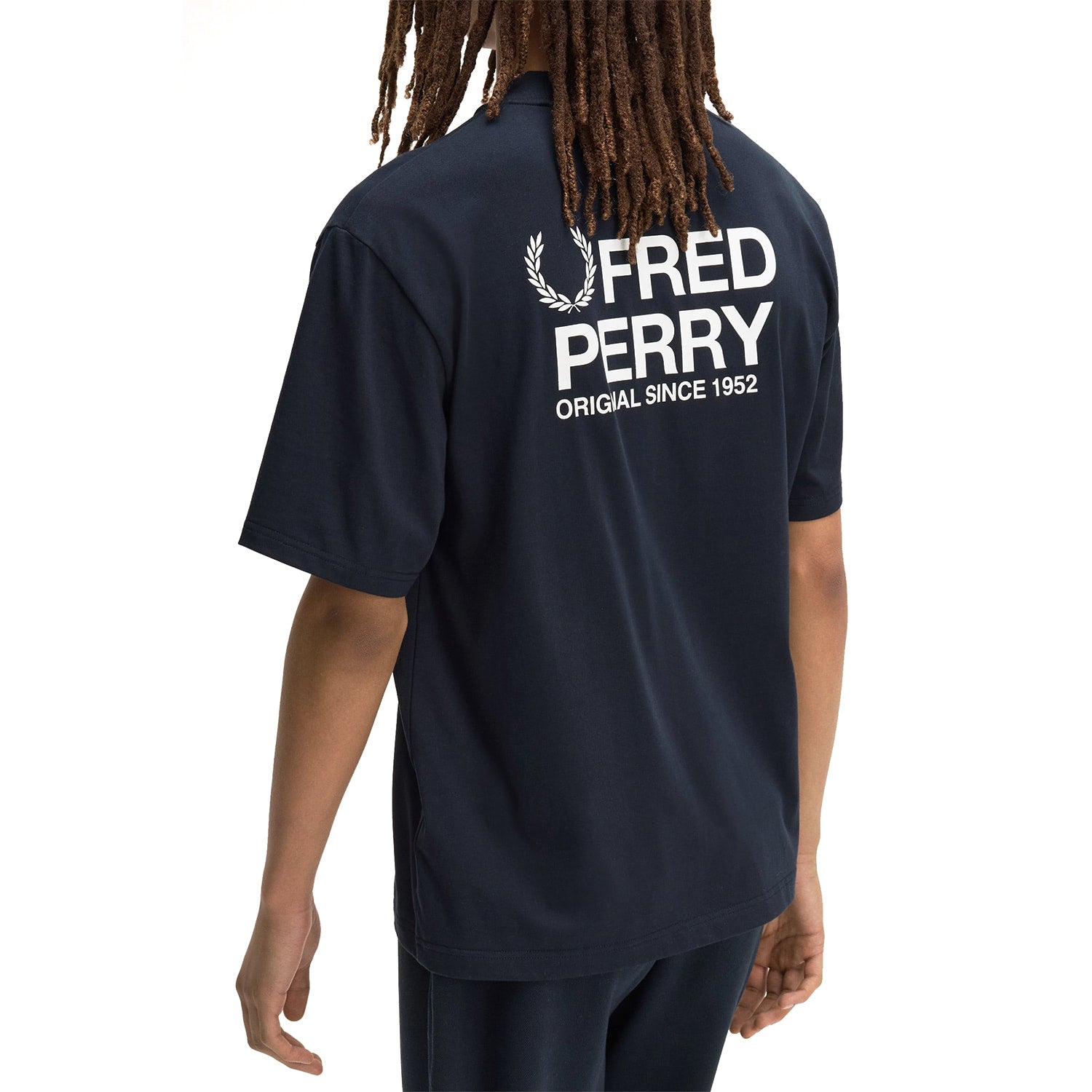 Fred Perry Back Print Fred Perry T-Shirt Navy  - M2475-608
