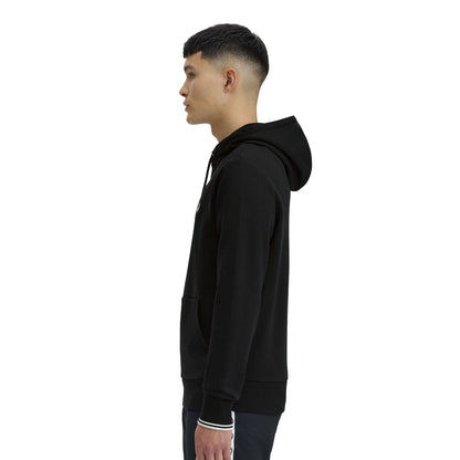 Fred Perry Tipped Hooded Sweatshirt Black