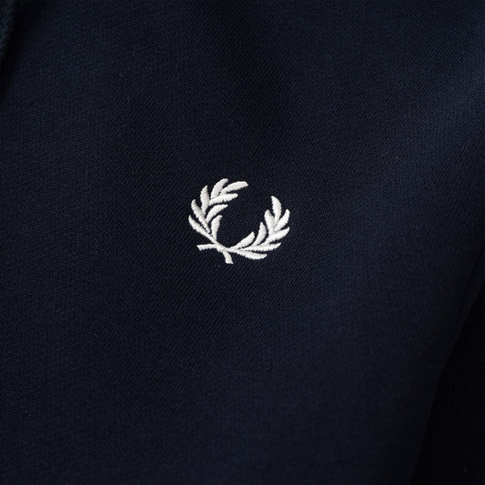 Fred Perry Tipped Hooded Sweatshirt Navy