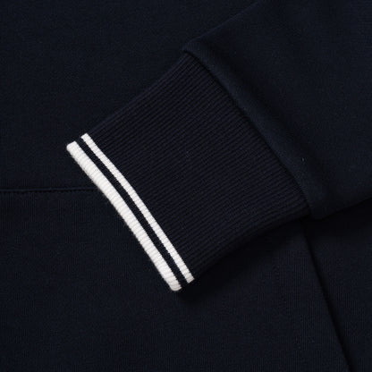 Fred Perry Tipped Hooded Sweatshirt Navy