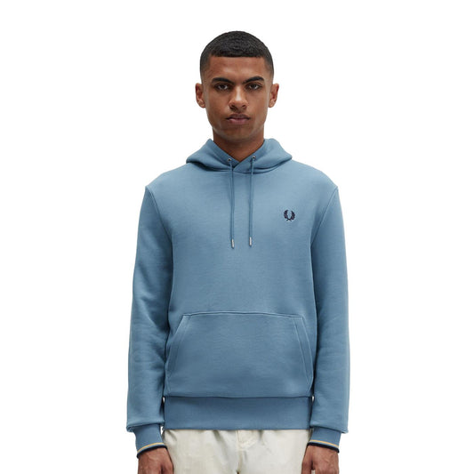 Fred Perry Tipped Hooded Sweatshirt Ash Blue  - M2643-P13