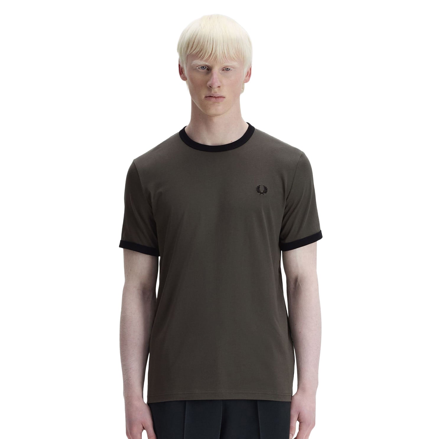 Fred Perry Ringer T-Shirt Field Green  - M3519-148