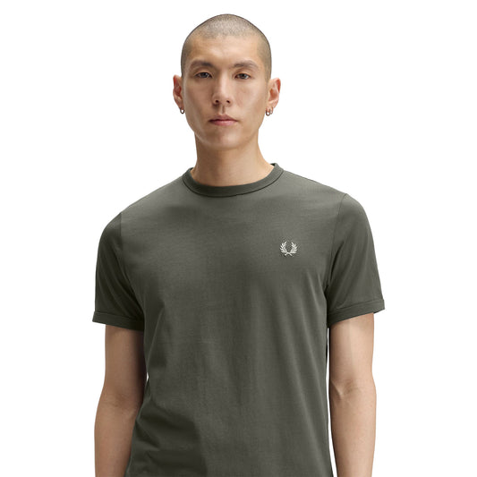 Fred Perry Ringer T-Shirt Field Green