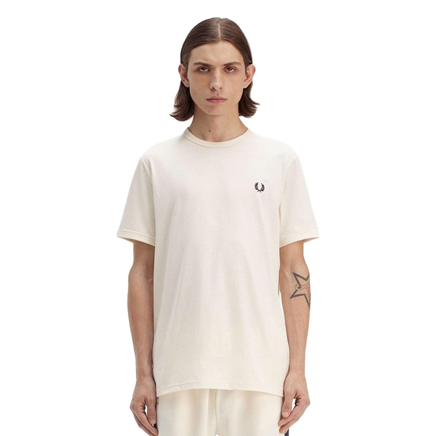 Fred Perry Ringer T-Shirt Ecru  - M3519-30B