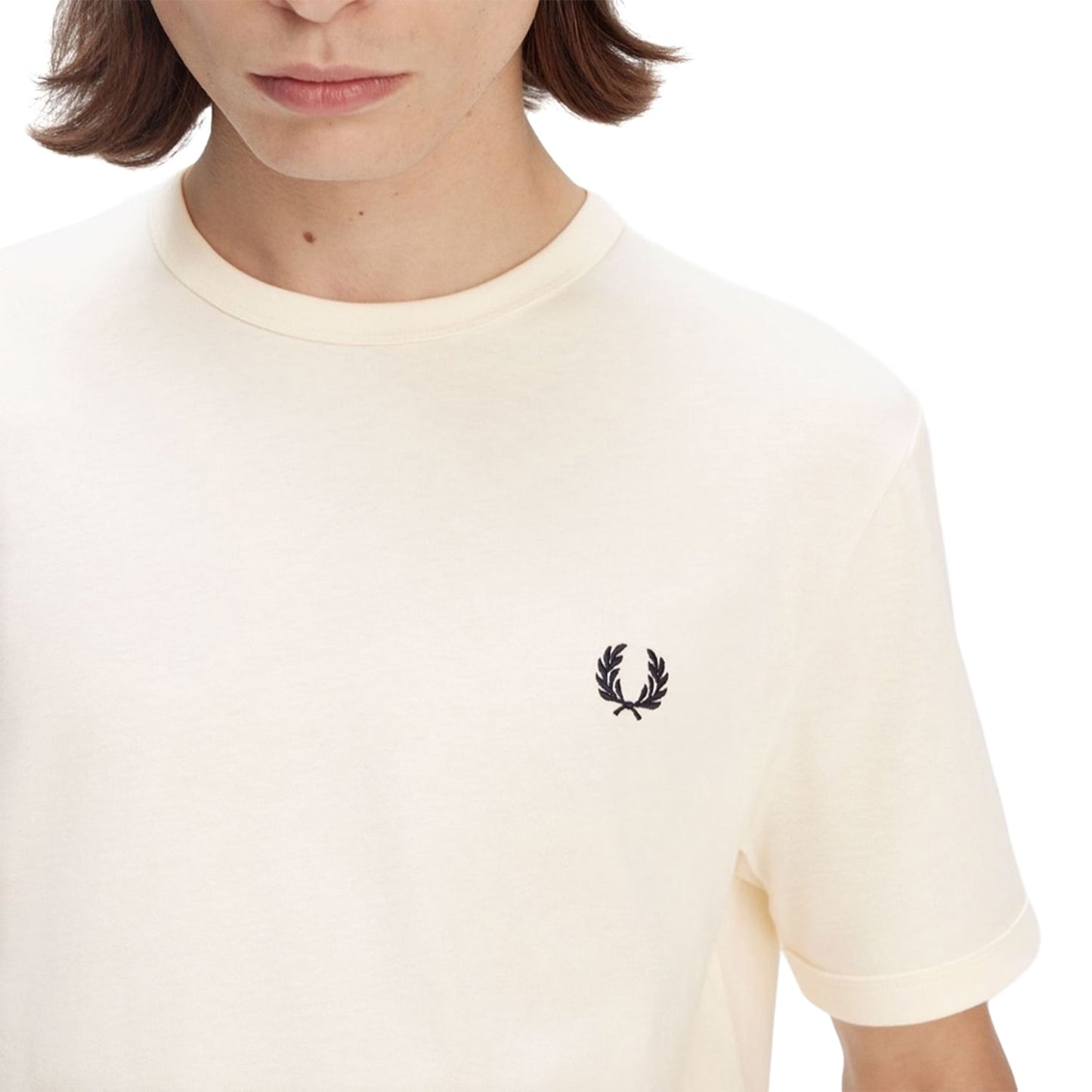 Fred Perry Ringer T-Shirt Ecru  - M3519-30B