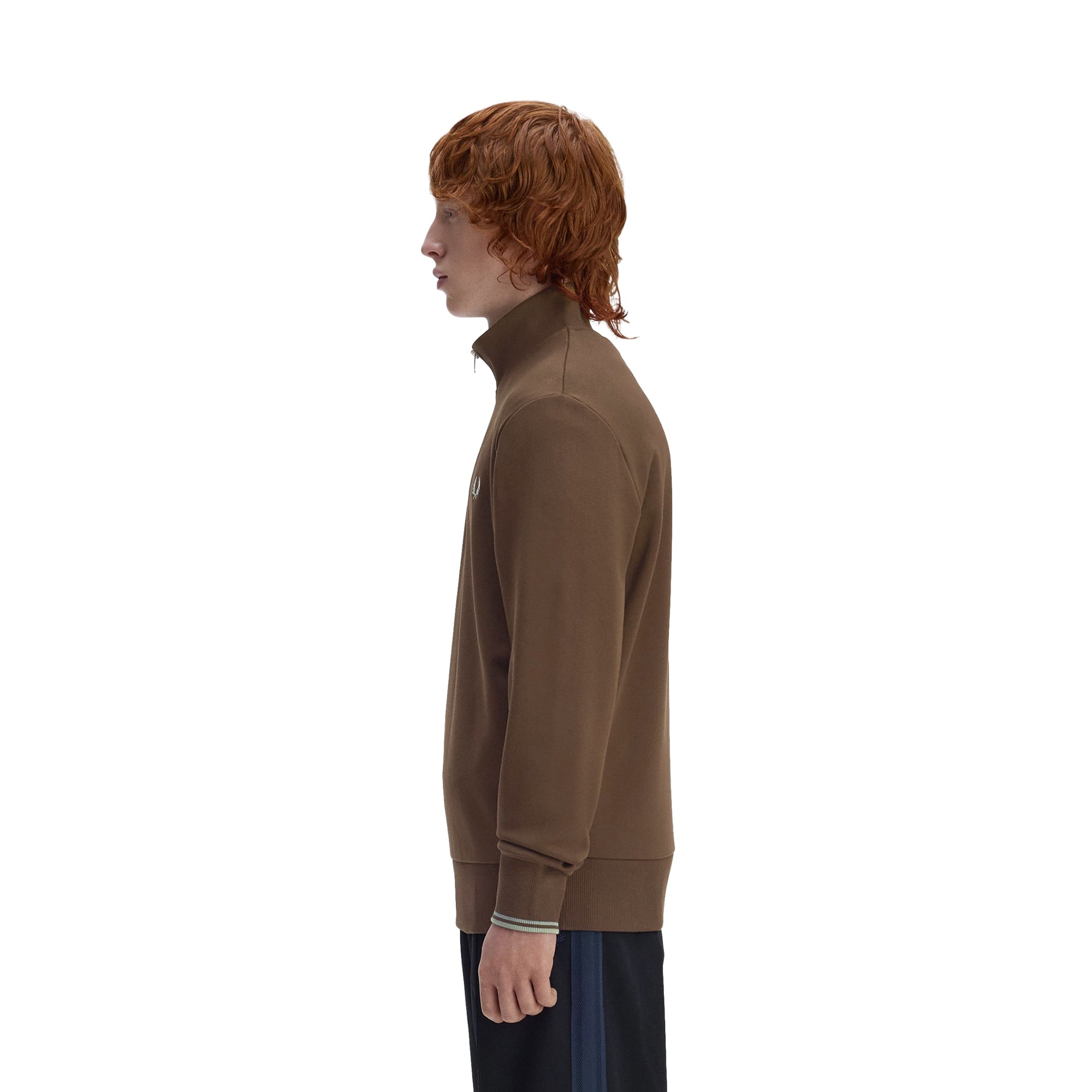 Fred Perry Half-Zip Sweatshirt Burnt Tobacco/Stockport Blue – XTREME