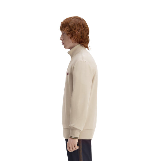 Fred Perry Half-Zip Sweatshirt Warm Oat/Court Green  - M3574-50A