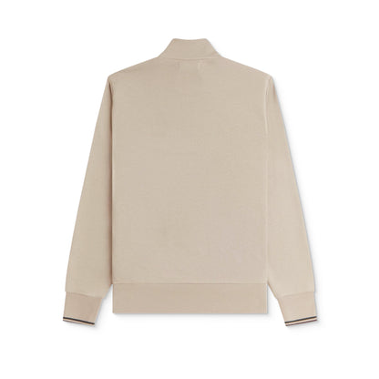 Fred Perry Half-Zip Sweatshirt Warm Oat/Court Green  - M3574-50A