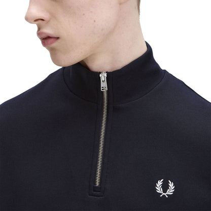Sudadera Fred Perry con media cremallera azul marino