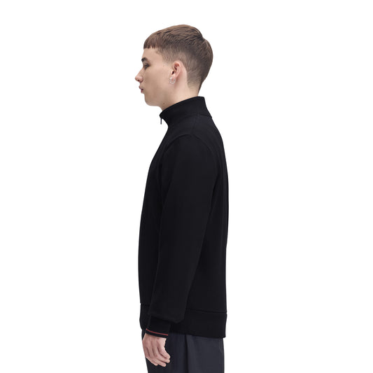Fred Perry Half-Zip Sweatshirt Navy/Brandy/Rich Brown  - M3574-75C