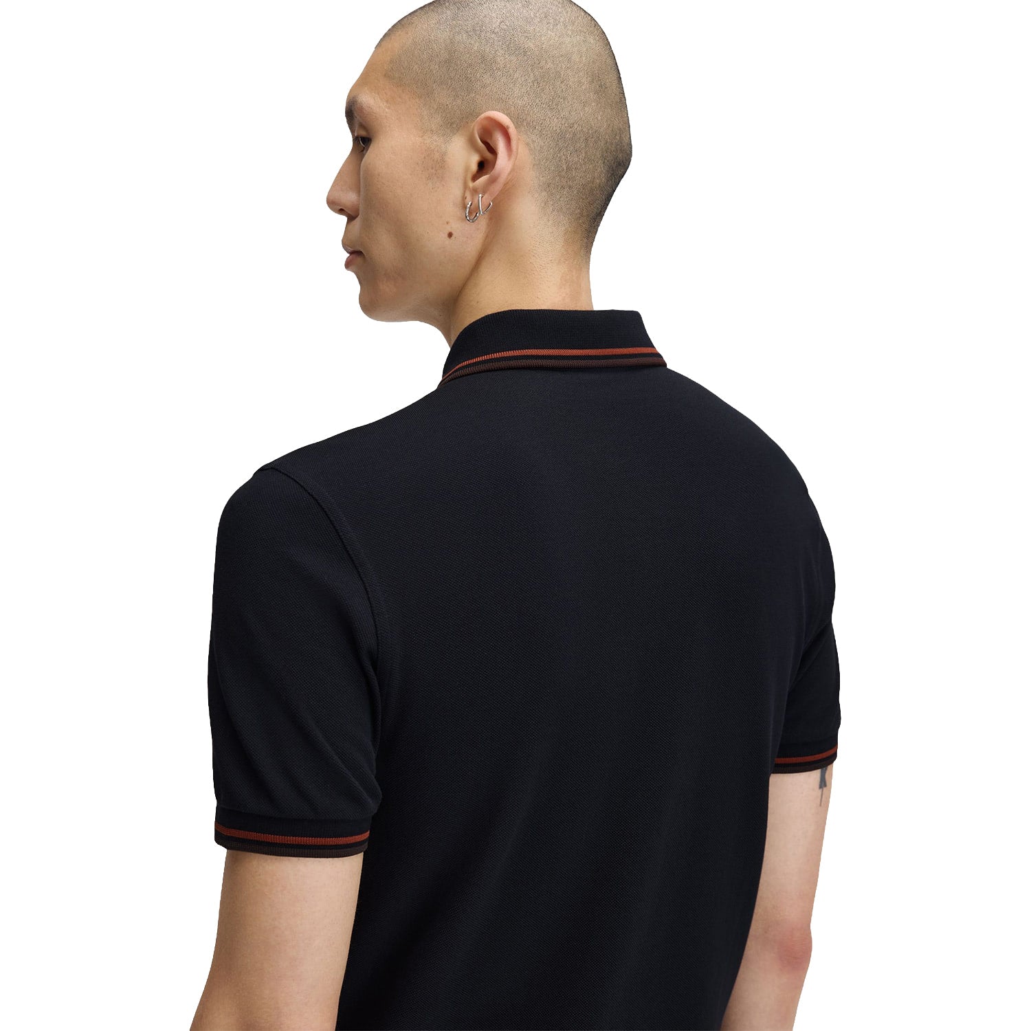 Fred Perry Twin Tipped Polo Shirt Navy/Brandy/Shaded Brown  - M3600-75C