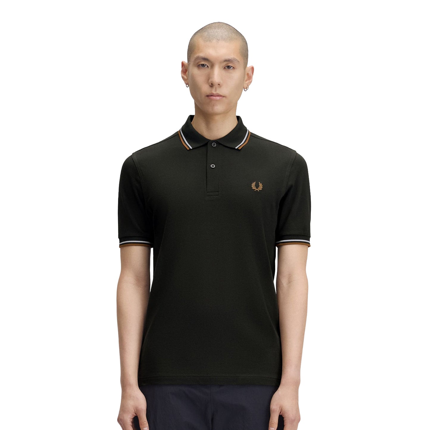 Fred Perry Twin Tipped Polo Shirt Night Green/Dusky Blue  - M3600-78C
