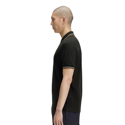 Fred Perry Twin Tipped Polo Shirt Night Green/Dusky Blue  - M3600-78C