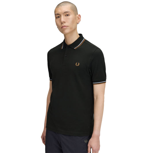 Fred Perry Twin Tipped Polo Shirt Night Green/Dusky Blue  - M3600-78C