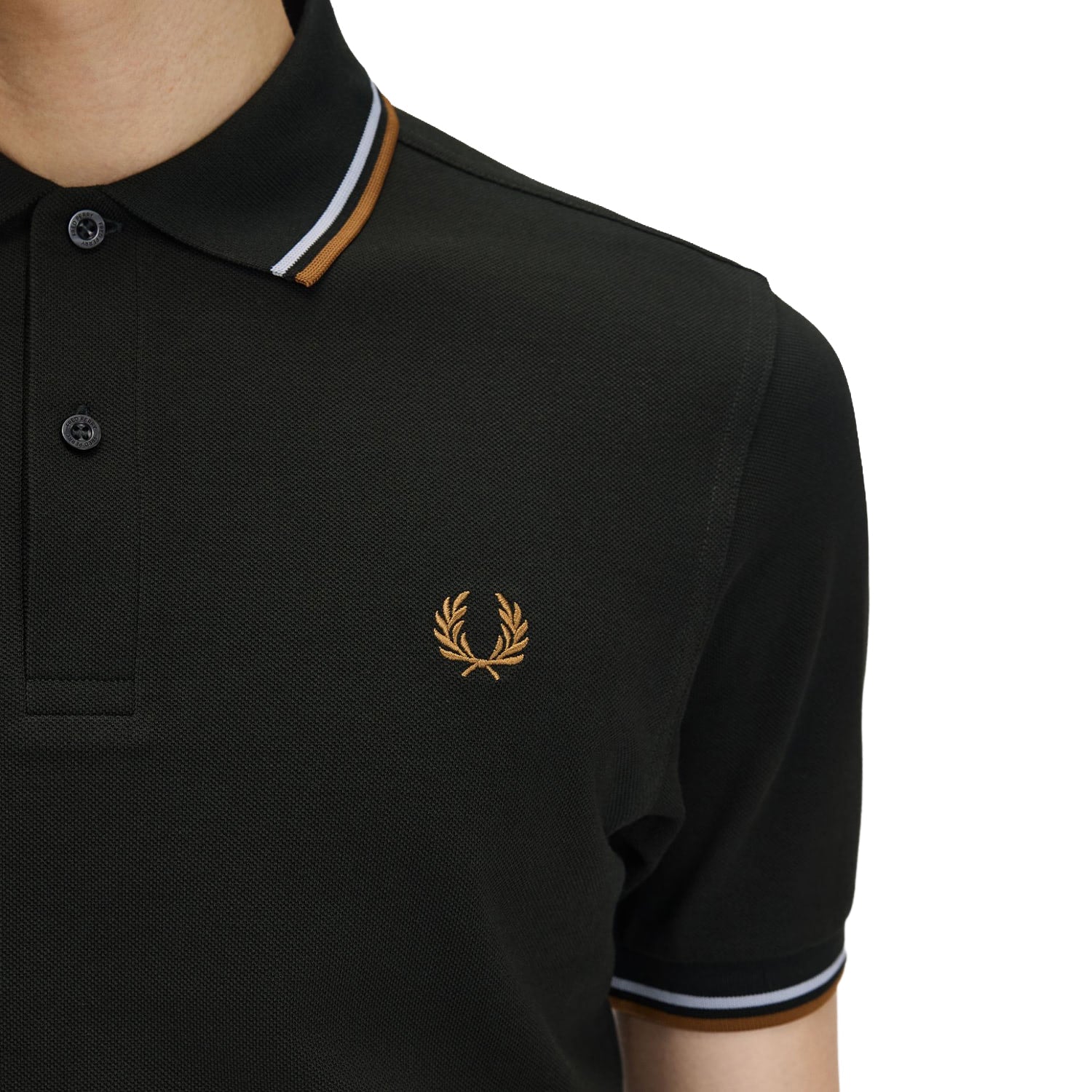 Fred Perry Twin Tipped Polo Shirt Night Green/Dusky Blue  - M3600-78C