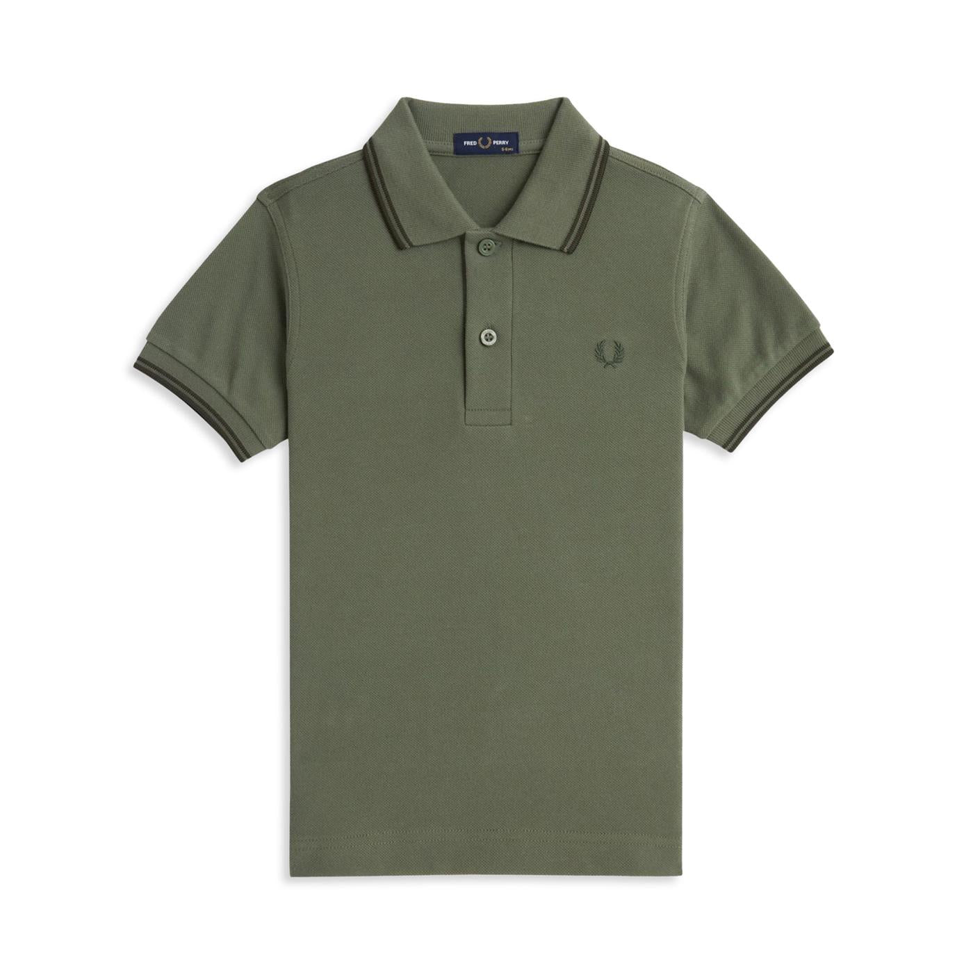 Fred Perry Twin Tipped Polo Shirt Laurel Wreath Green  - M3600-W49