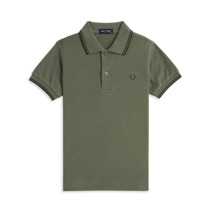Fred Perry Twin Tipped Polo Shirt Laurel Wreath Green  - M3600-W49