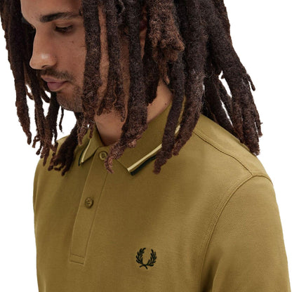 Fred Perry Twin Tipped Polo Shirt Shaded Stone/Ice Cream  - M3600-W60