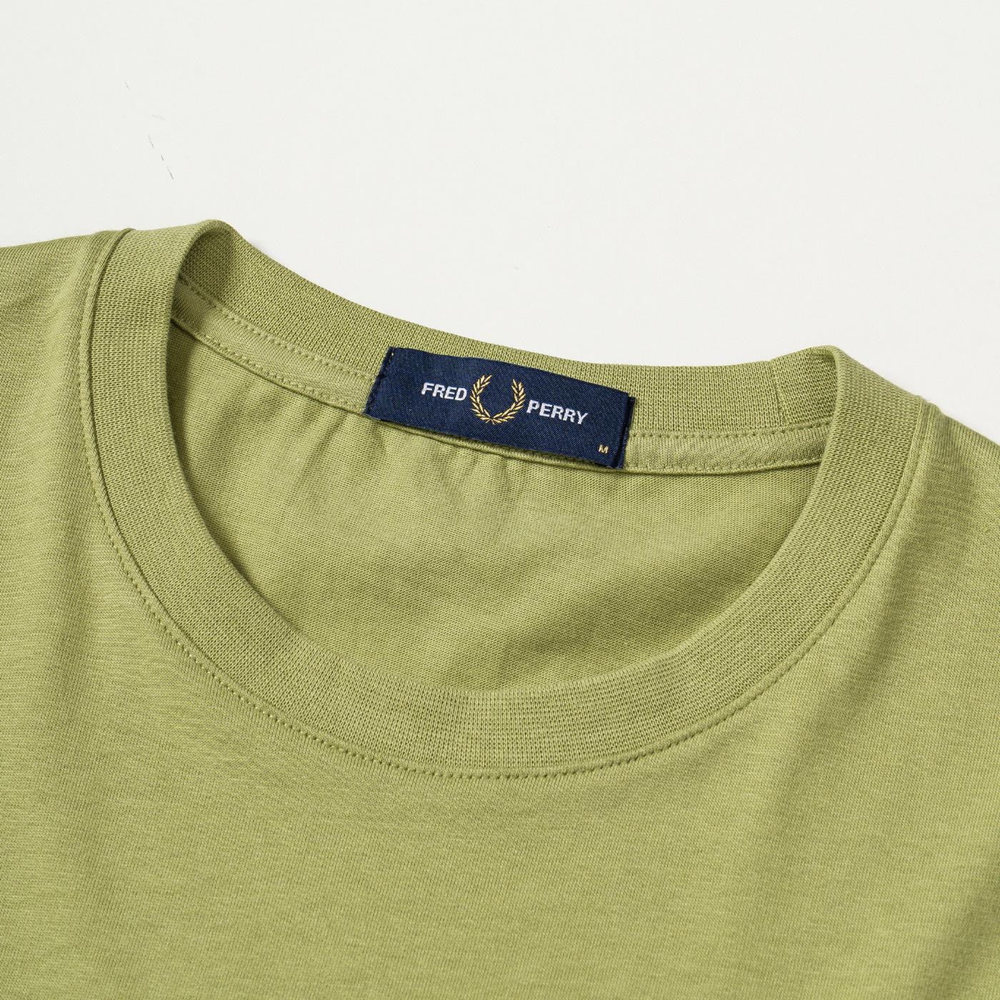 Fred Perry Block Print T-Shirt Sage Green  - M3664-P05