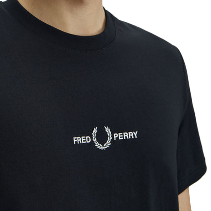 Fred Perry Embroidered T-Shirt Black