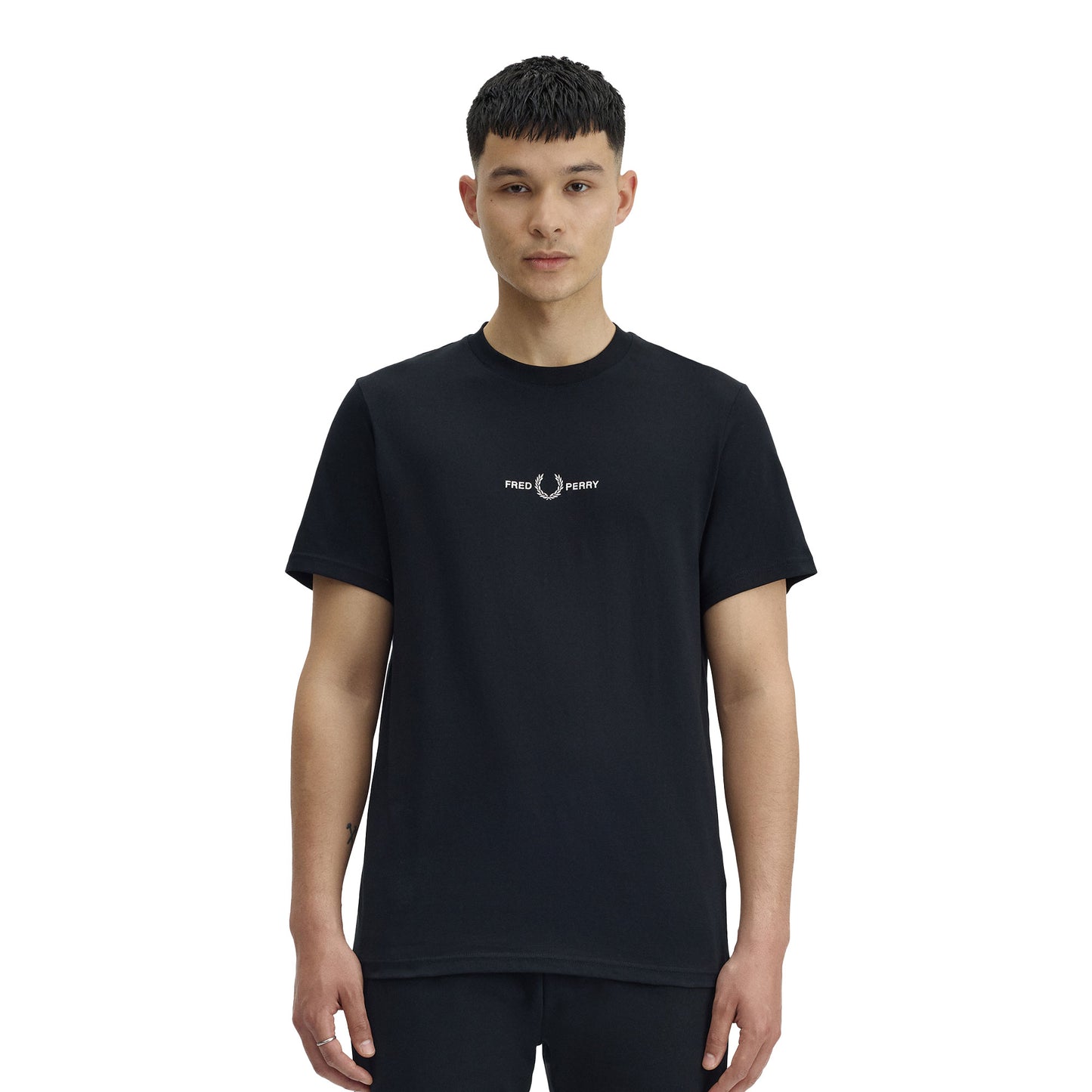 Fred Perry Embroidered T-Shirt Black