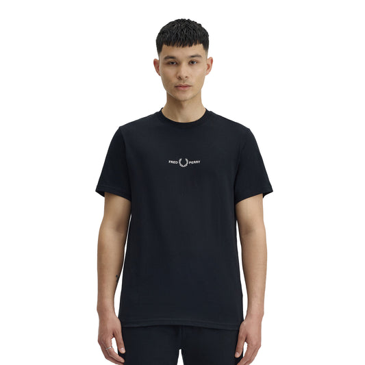 Fred Perry Embroidered T-Shirt Black