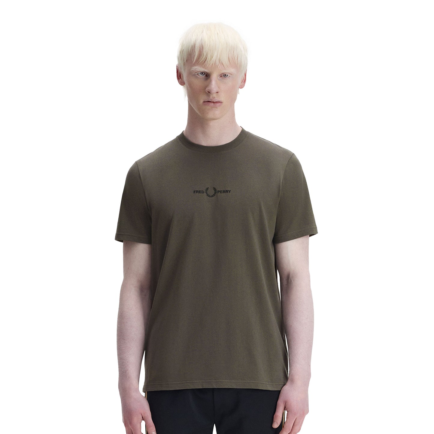 Fred Perry Embroidered T-Shirt Field Green  - M4580-148