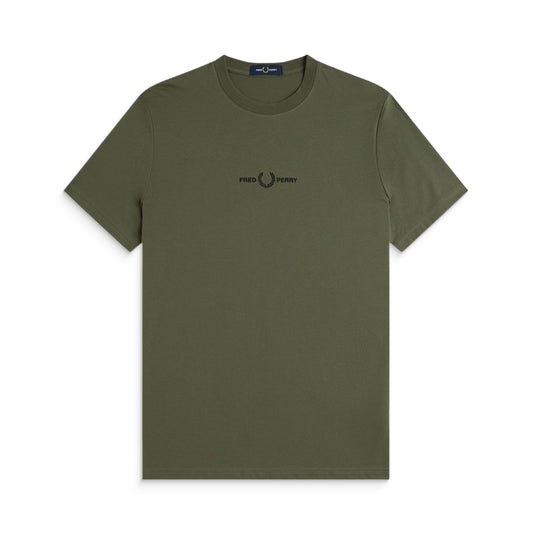 Fred Perry Embroidered T-Shirt Laurel Wreath Green  - M4580-W19