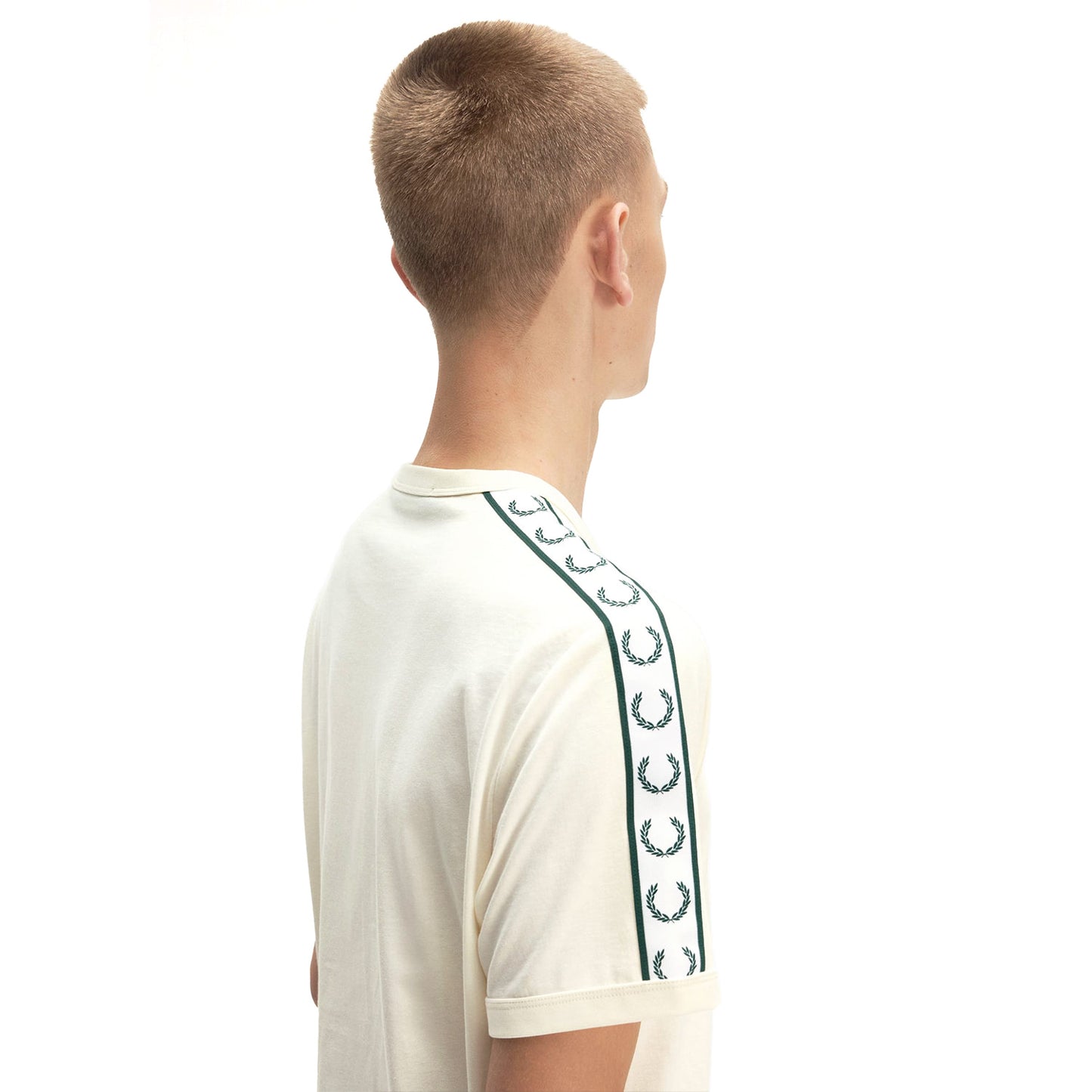 Fred Perry Contrast Tape Ringer T-Shirt Ecru  - M4613-560