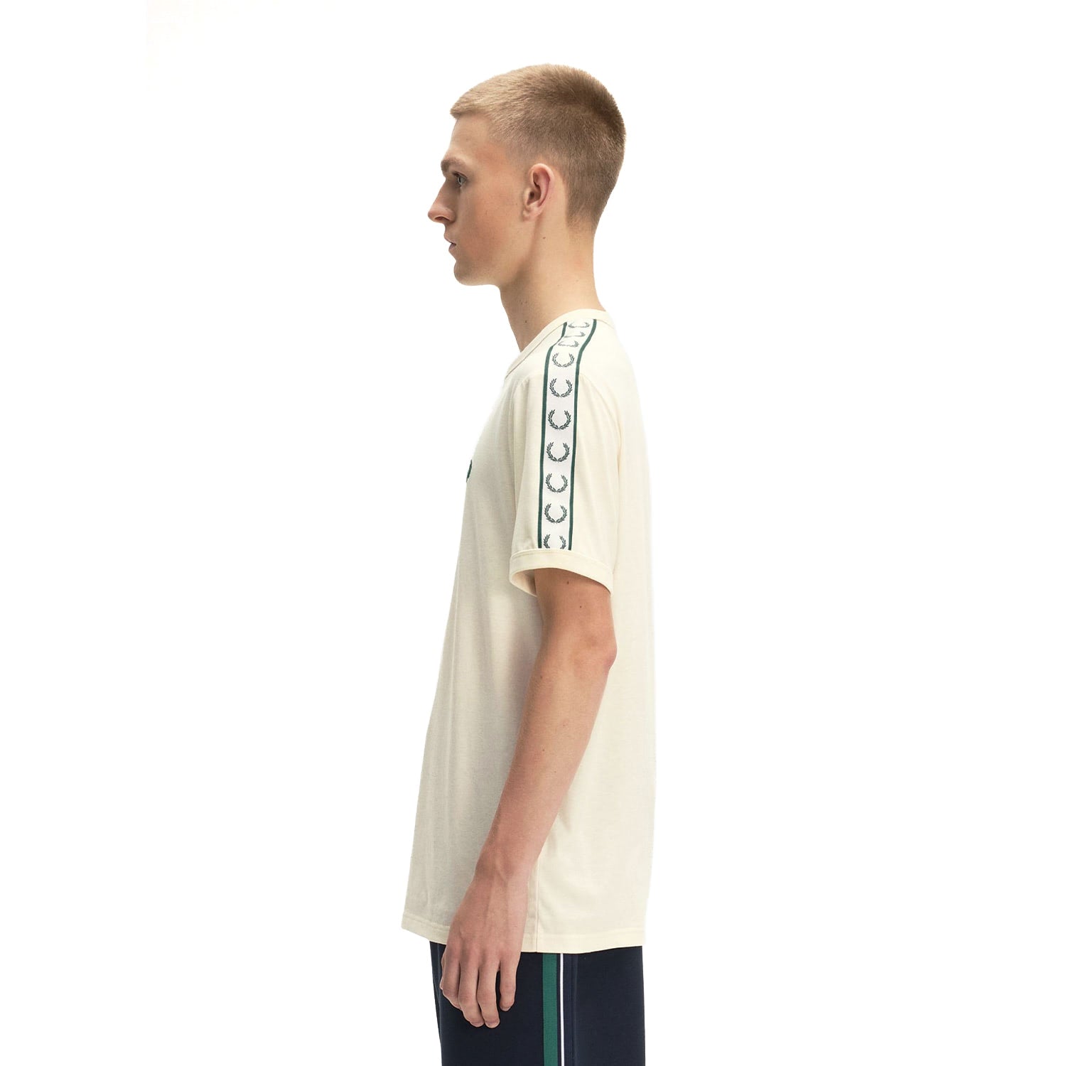 Fred Perry Contrast Tape Ringer T-Shirt Ecru – XTREME