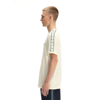 Fred Perry Contrast Tape Ringer T-Shirt Ecru  - M4613-560
