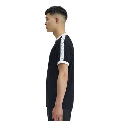 Fred Perry Taped Ringer T-Shirt Black
