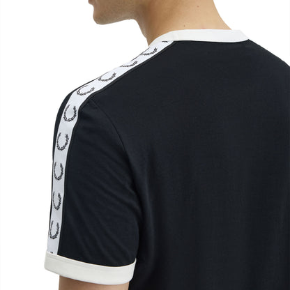 Fred Perry Taped Ringer T-Shirt Black