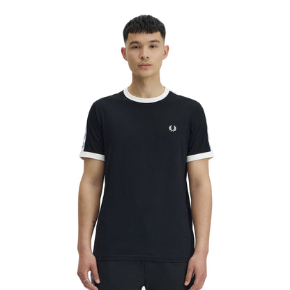 Fred Perry Taped Ringer T-Shirt Black