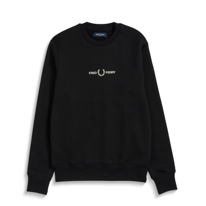 Fred Perry Embroidered Sweatshirt Black