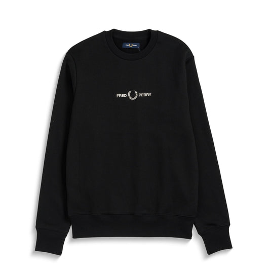 Fred Perry Embroidered Sweatshirt Black