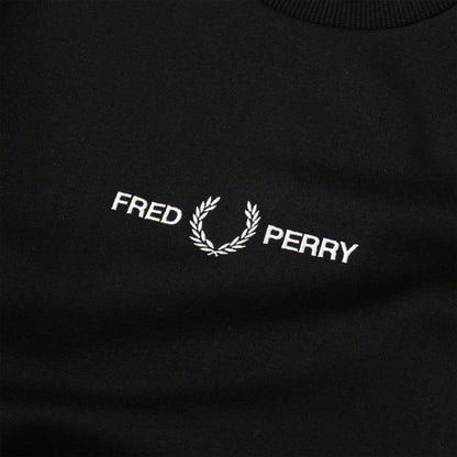 Fred Perry Embroidered Sweatshirt Black