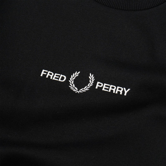 Fred Perry Embroidered Sweatshirt Black