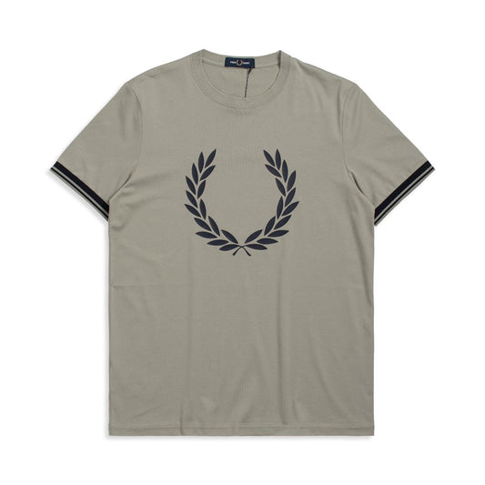 Fred Perry Printed Laurel Wreath T-Shirt Seagrass  - M5677-M37