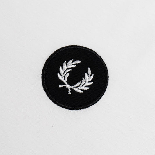 Fred Perry Laurel Wreath Patch T-Shirt Snow White  - M5679-129