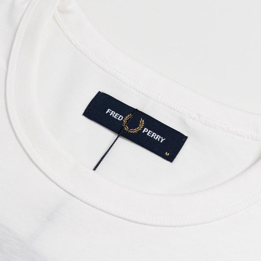 Fred Perry Laurel Wreath Patch T-Shirt Snow White  - M5679-129