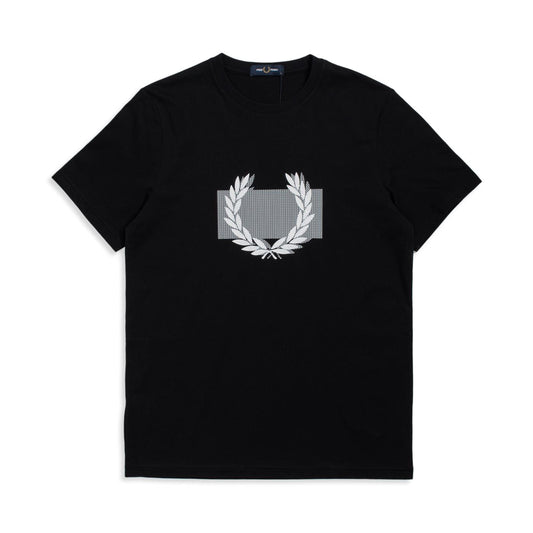 Fred Perry Color Blocked Laurel Wreath T-Shirt Black  - M5696-102