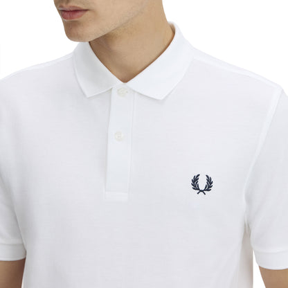 Fred Perry M6000 Polo Shirt White/Navy