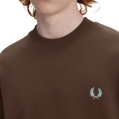 Fred Perry Crewneck Sweatshirt Burnt Tobacco/Stockport Blue  - M7535-49A