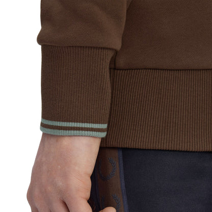 Fred Perry Crewneck Sweatshirt Burnt Tobacco/Stockport Blue  - M7535-49A