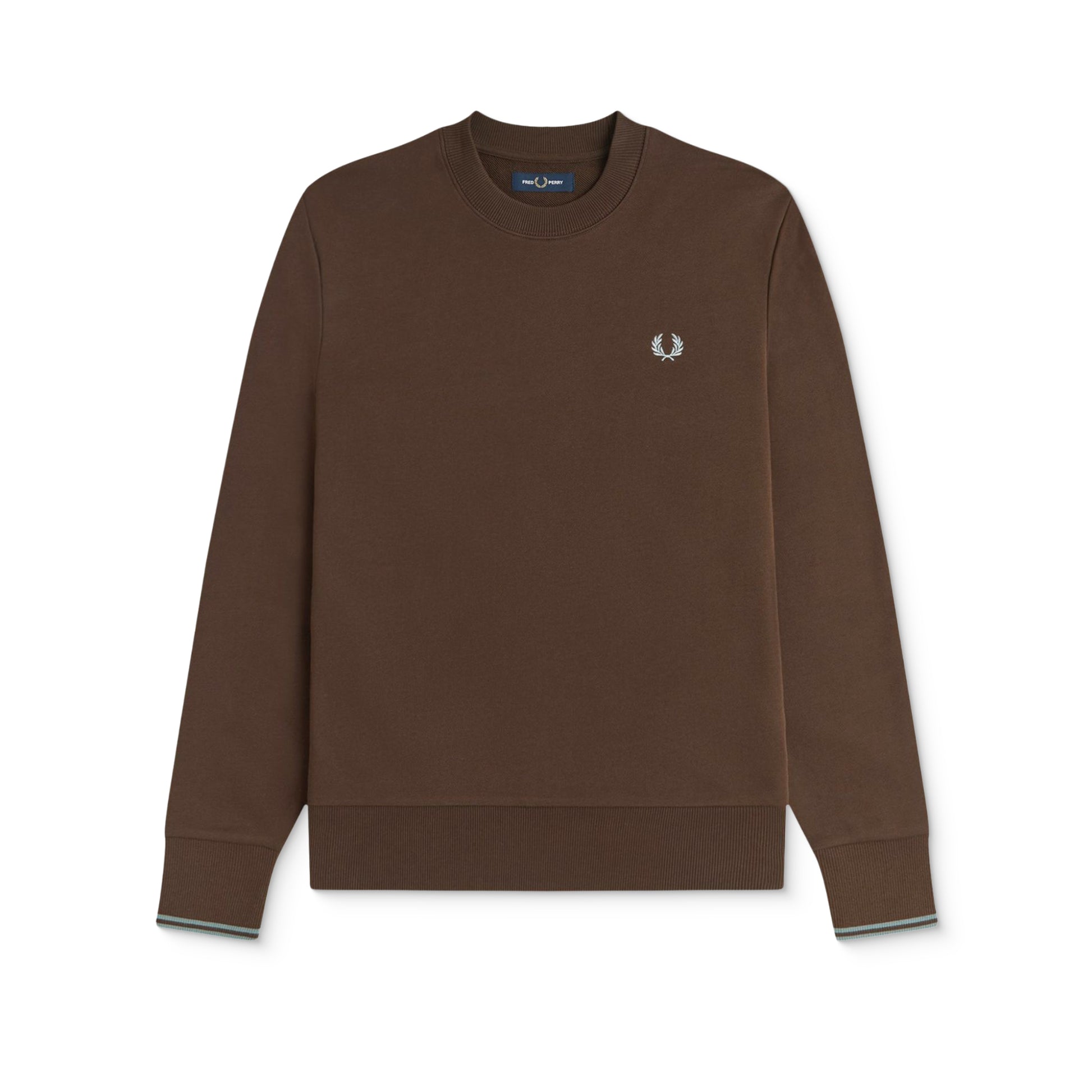 Fred Perry Crewneck Sweatshirt Burnt Tobacco/Stockport Blue  - M7535-49A