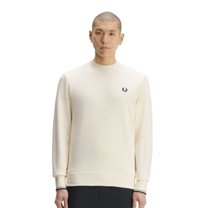 Fred Perry Crewneck Sweatshirt Ecru/Seagrass/Dark Airforce  - M7535-68C