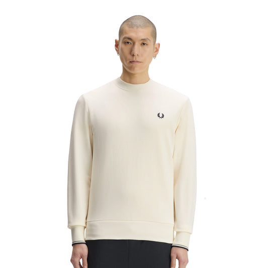 Fred Perry Crewneck Sweatshirt Ecru/Seagrass/Dark Airforce  - M7535-68C