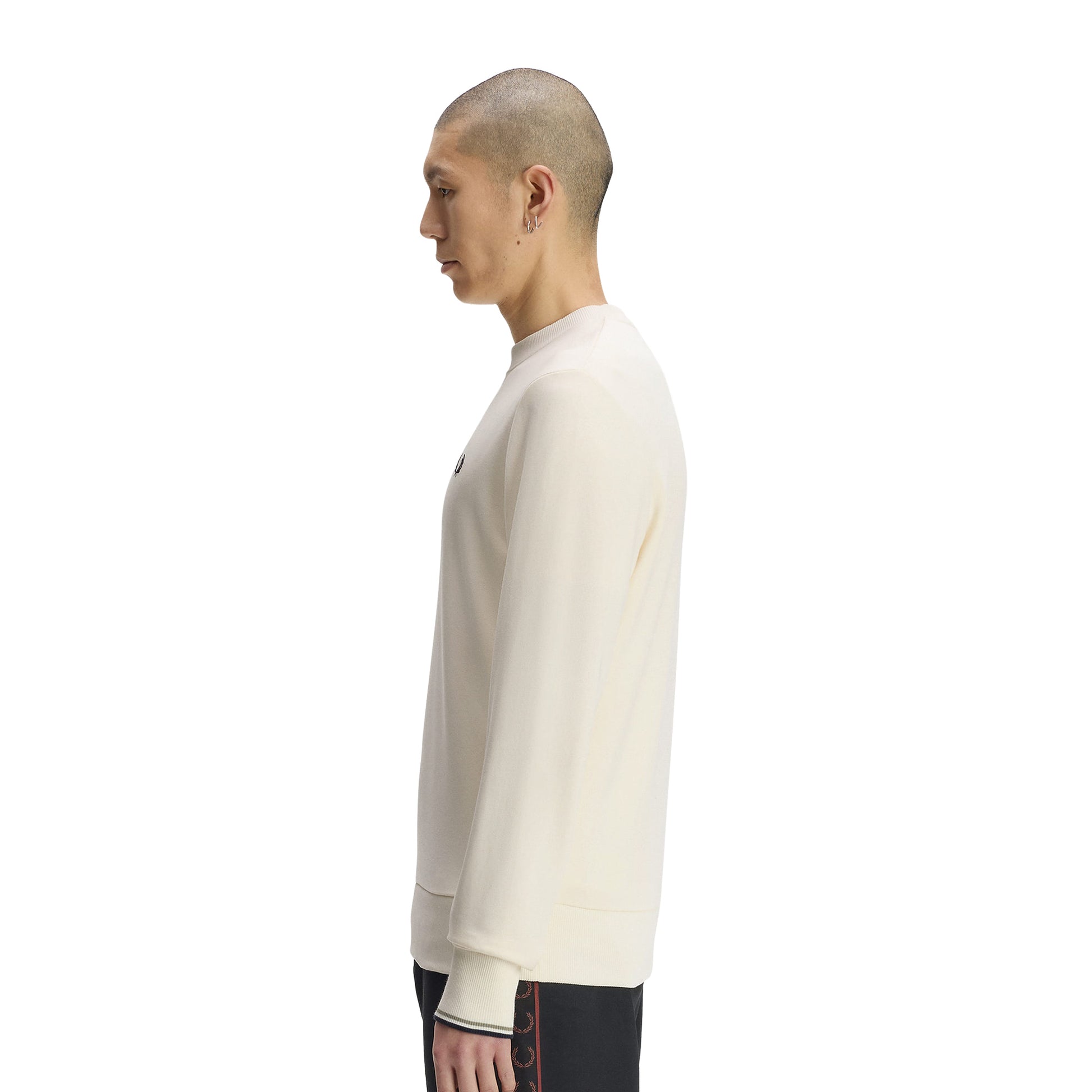 Fred Perry Crewneck Sweatshirt Ecru/Seagrass/Dark Airforce  - M7535-68C