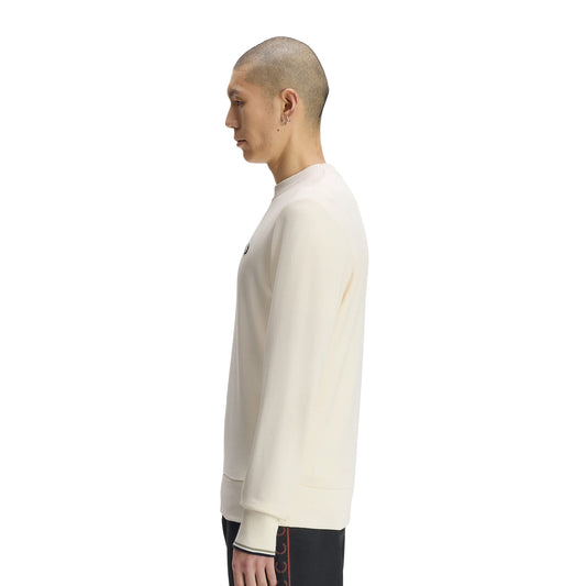 Fred Perry Crewneck Sweatshirt Ecru/Seagrass/Dark Airforce  - M7535-68C